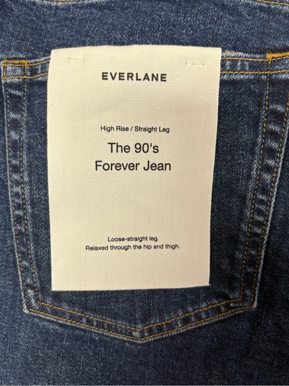 Everlane The 90’s Forever Jean Dark Indigo Wash NWT - Picture 10 of 16